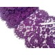 Destock 2.9m dentelle brodé festonné fluide prune largeur 31cm
