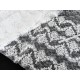 Destock 2.7m tissu dentelle de calais brodé blanc largeur 72cm 