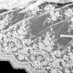 Destock 0.9m tissu dentelle broderie tulle brodé sequins haute couture écru largeur 1133cm