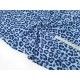 Destock 1.65m tissu jersey coton imprimé léopard bleu largeur 180cm