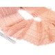 Déstock 7.5m dentelle élastique douce fluide beige rosé scintillant largeur 17.5cm