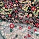 Destock coupon tissu dentelle broderie tulle brodé sequins haute couture 88*88cmcm