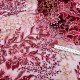 Destock 0.7m tissu dentelle broderie tulle brodé sequins haute couture largeur 137cm