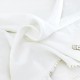 Déstock 0.96m tissu satin de duchesse lourd fluide polyester blanc écru largeur 155cm 