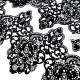 Destock 8m dentelle guipure avec strass douce fluide haute couture noire largeur 18cm