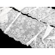 Déstock 5.6m dentelle élastique douce fluide blanche écrue largeur 23cm