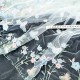 Destock 1.2m tissu dentelle broderie tulle extra fin brodé souple largeur 165cm