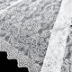 Destock 0.95m dentelle broderie organza brodé blanche largeur 135cm
