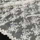 Destock 1.1m dentelle tulle brodé broderie en coton ivoire largeur 133cm 