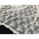 Destock 1.1m dentelle tulle brodé broderie en coton ivoire largeur 133cm 