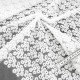 Destock 2.3m tissu dentelle broderie tulle brodé doux blanc largeur 68cm