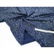 Destock 2.1m tissu jersey sweat coton molletonné pois argenté fond marine largeur 165m 