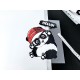 Destock transfert textile thermocollant applique panda taille 22x17cm