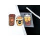 Destock transfert textile thermocollant applique café et ourson taille 22x12.5cm