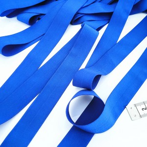 Destock lot 19m ruban biais élastique biais américain fin bleu largeur 2cm