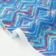 Tissu américain patchwork-chevron zig zag bleu turquoise chiné x 50cm