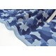 Tissu japonais SEVENBERRY popeline coton camouflage bleu x 50cm