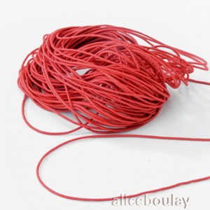 Mercerie fil élastique pour froncer ou smocks rouge x 10m