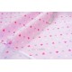 Tissu popeline coton petits cœurs fond rose pâle x 50cm
