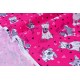Tissu américain coton souple-les chiens parisiens fond rose fuchsia - coupon 77x143cm