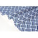 Tissu américain patchwork-géométrique bleu fond blanc x 50cm 