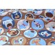 Tissu américain patchwork-les mignons chiens en portrait x 50cm 