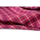 Tissu tartan extra doux coton/polyester carreaux tissé écossais rouge x 50cm 