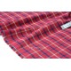 Tissu tartan extra doux coton/polyester carreaux tissé écossais rouge x 50cm 