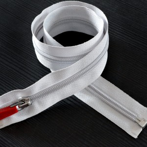 Fermeture glissière/zip/Eclair séparable 60cm gris clair 