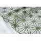 Tissu japonais traditionnel coton étoiles asanoha kaki fond gris x50cm 