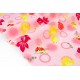 Tissu Japonais coton dobby traditionnel poisson rouge fond rose x 50cm 