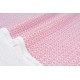 Tissu fine gabardine coton doux petites fleurs rose fond blanc x 50cm