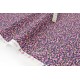 Tissu japonais batiste de coton fleuri rose fond noir x 50cm 