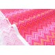 Tissu américain patchwork-zigzag chevron ton rose x 50cm 
