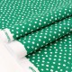 Tissu américain patchwork-pois blanc fond vert x 50cm 