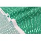 Tissu américain patchwork-pois blanc fond vert x 50cm 