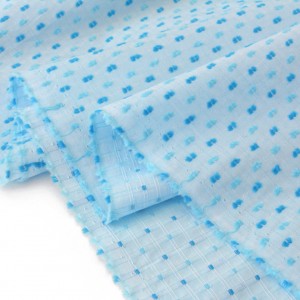 Tissu plumetis de coton couleur turquoise x 50cm 