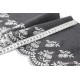 Tissu bord en broderie festonné sur jean largeur 20,5cm x 50cm 