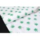 Tissu popeline de coton feuilles d’érable fond blanc x50cm 