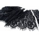 1.5M tissu bord en dentelle de calais festonnés noir largeur 37cm 