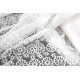 Tissu broderie/organza brodé fleuri blanc crème x 50cm 