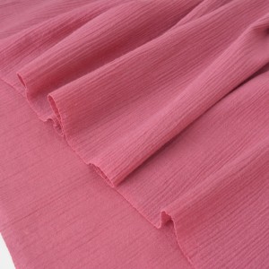 Tissu crépon coton extra doux vieux rose foncé x 50cm 