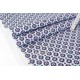Tissu coton gabardine extensible fluide graphique géométrique fond grid clair x 50cm 