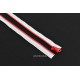 Fermeture glissière/zip/Eclair séparable YKK 36cm rouge blanc 