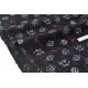 Tissu japonais coton gaufré style traditionnel libellule fond noir x 50cm 