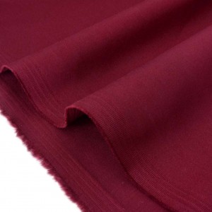 Tissu gabardine coton lourd extensible couleur bordeaux x 50cm 