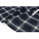 Tissu écossais coton extra doux tartan tissé teint couleur noir gris x 50cm 