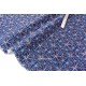 Tissu japonais coton raide imprimé étoiles asanoha fond marine x50cm 