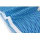 Tissu américain géométrique chevron zig zag marine turquoise x 50cm 