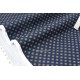Tissu gabardine coton extensible imprimé géométrique fond marine foncé x 50cm 